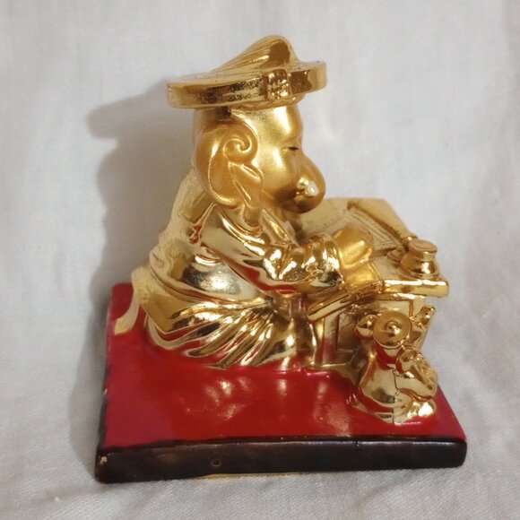 Teezori Ganesh Ji Sculpture, Golden Color, Pre-Owned - Picture 3 of 6